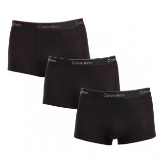 Calvin Klein ανδρικά βαμβακερά boxer (3pack), σε μαύρο χρώμα με μαύρο λάστιχο και διαφορετικό χρώμα στα γράμματα, 95%cotton 5%elastane NB3963A TM6